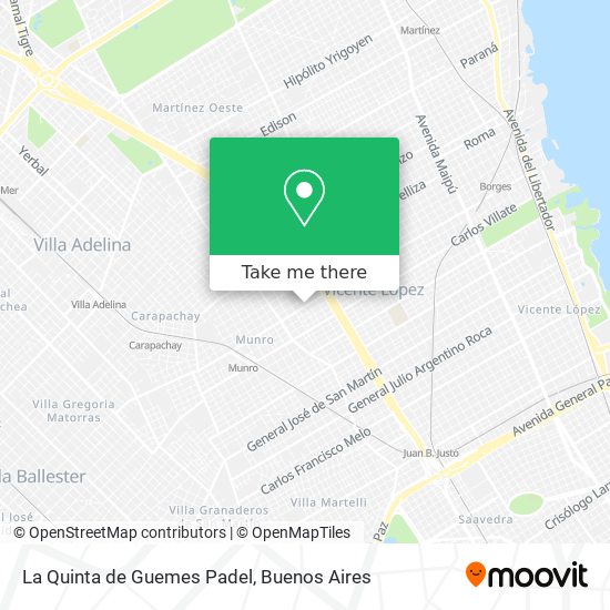 La Quinta de Guemes Padel map