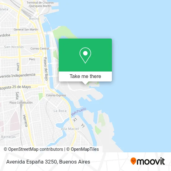 Mapa de Avenida España 3250