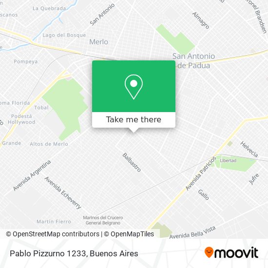 Pablo Pizzurno 1233 map