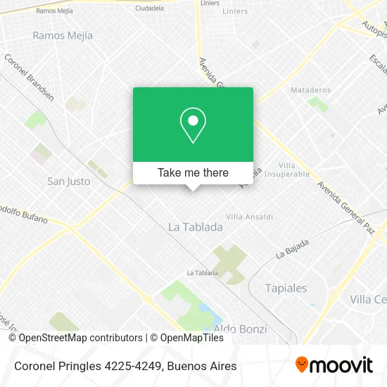 Mapa de Coronel Pringles 4225-4249