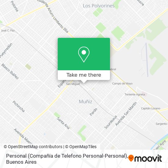 Personal (Compañía de Telefono Personal-Personal) map