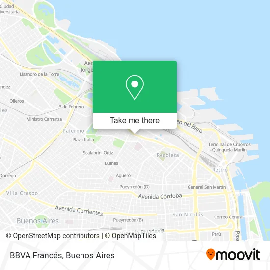 BBVA Francés map