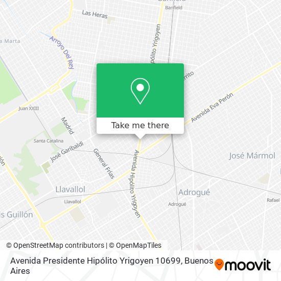 Avenida Presidente Hipólito Yrigoyen 10699 map