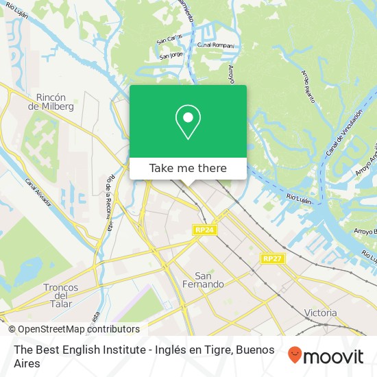 The Best English Institute - Inglés en Tigre map