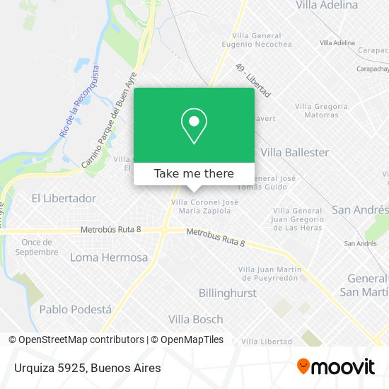 Urquiza 5925 map