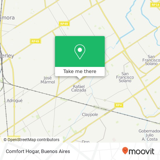 Comfort Hogar map