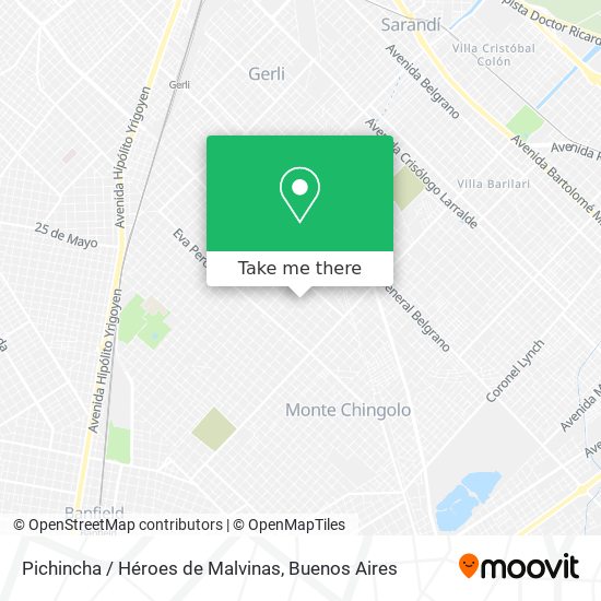 Pichincha / Héroes de Malvinas map