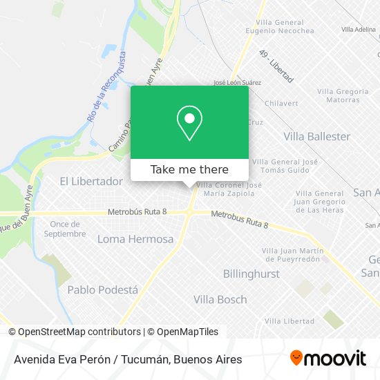 Avenida Eva Perón / Tucumán map