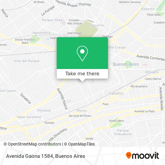 Mapa de Avenida Gaona 1584