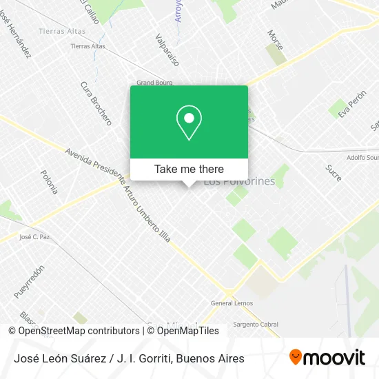 Mapa de José León Suárez / J. I. Gorriti