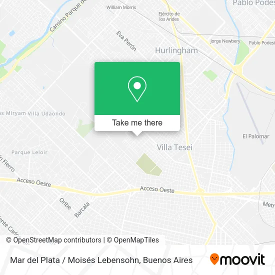 Mar del Plata / Moisés Lebensohn map