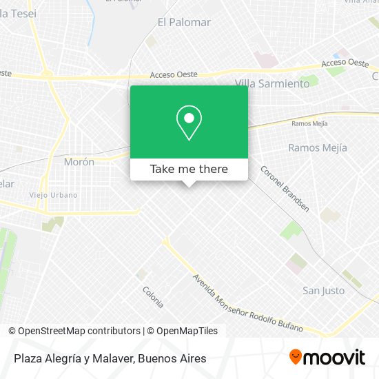 Plaza Alegría y Malaver map
