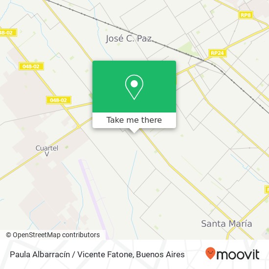 Paula Albarracín / Vicente Fatone map