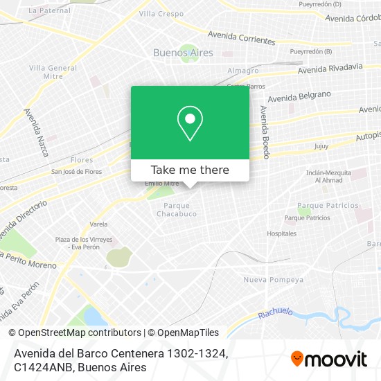 Avenida del Barco Centenera 1302-1324, C1424ANB map