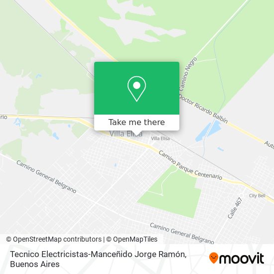 Mapa de Tecnico Electricistas-Manceñido Jorge Ramón