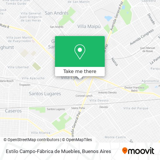 Estilo Campo-Fábrica de Muebles map