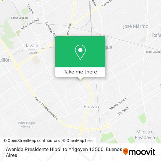 Avenida Presidente Hipólito Yrigoyen 13500 map