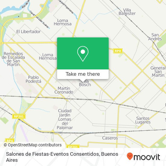 Salones de Fiestas-Eventos Consentidos map