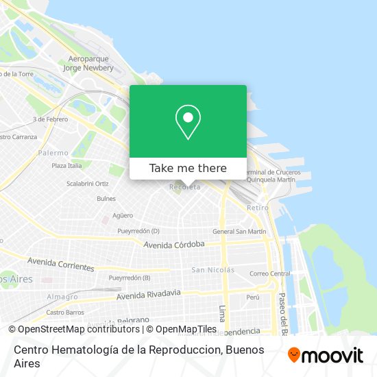 Mapa de Centro Hematología de la Reproduccion