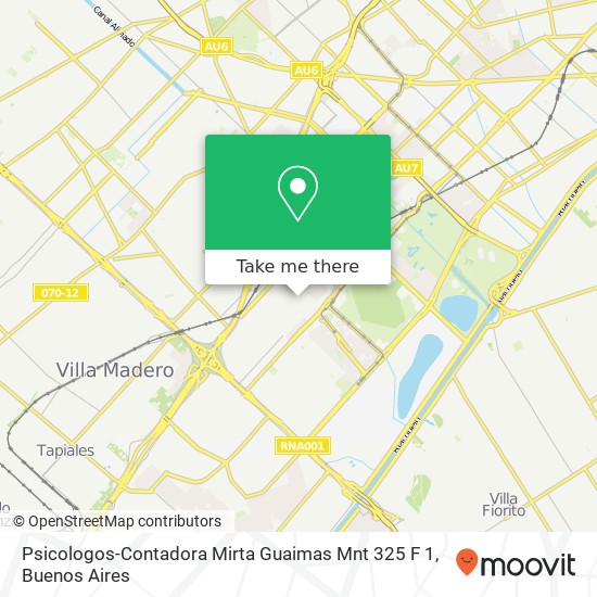 Psicologos-Contadora Mirta Guaimas Mnt 325 F 1 map