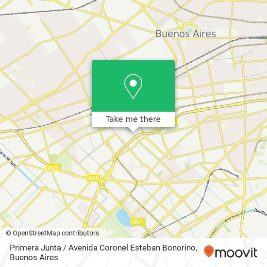 Primera Junta / Avenida Coronel Esteban Bonorino map