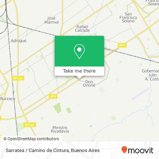 Sarratea / Camino de Cintura map