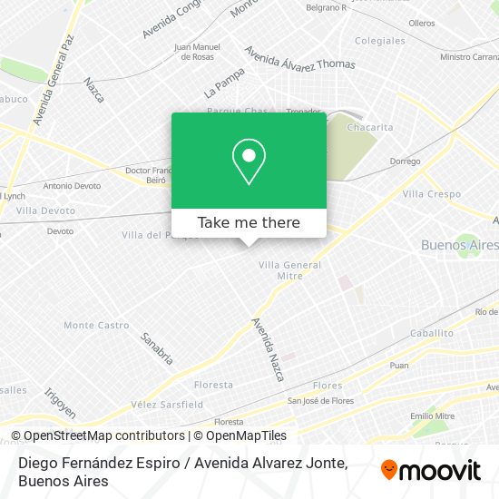 Diego Fernández Espiro / Avenida Alvarez Jonte map