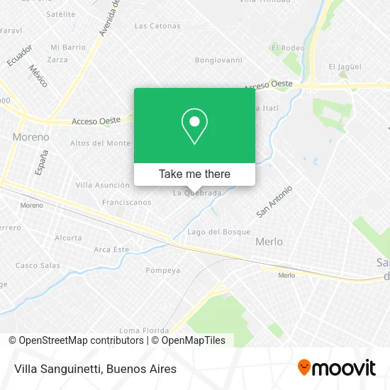 Villa Sanguinetti map