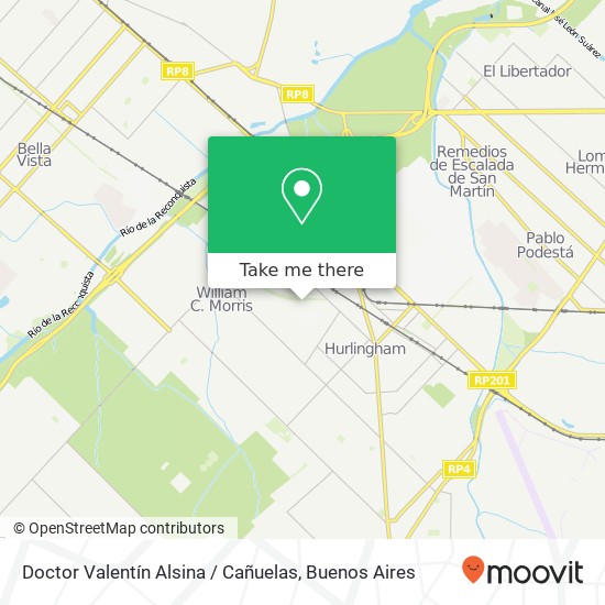 Doctor Valentín Alsina / Cañuelas map