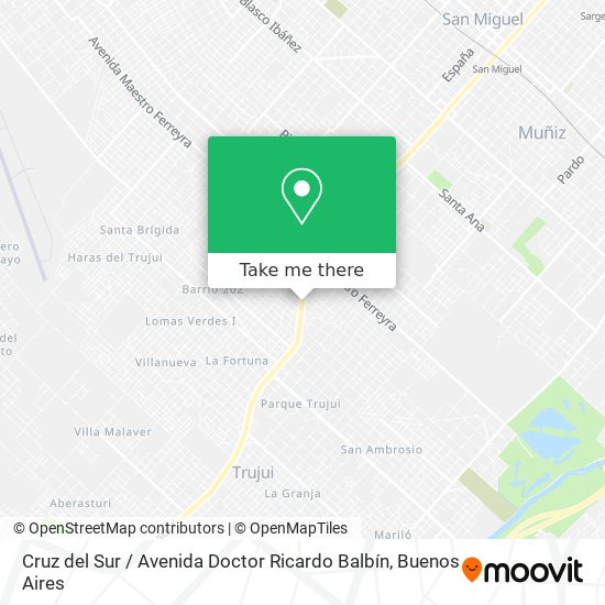 Mapa de Cruz del Sur / Avenida Doctor Ricardo Balbín