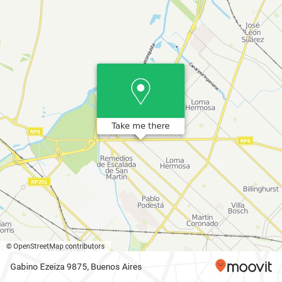Gabino Ezeiza 9875 map