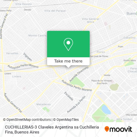 Mapa de CUCHILLERIAS-3 Claveles Argentina sa Cuchilleria Fina