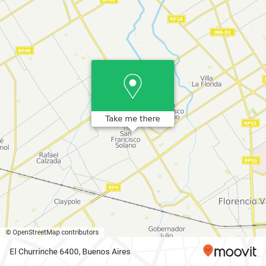 Mapa de El Churrinche 6400