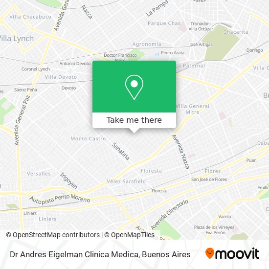 Dr Andres Eigelman Clinica Medica map