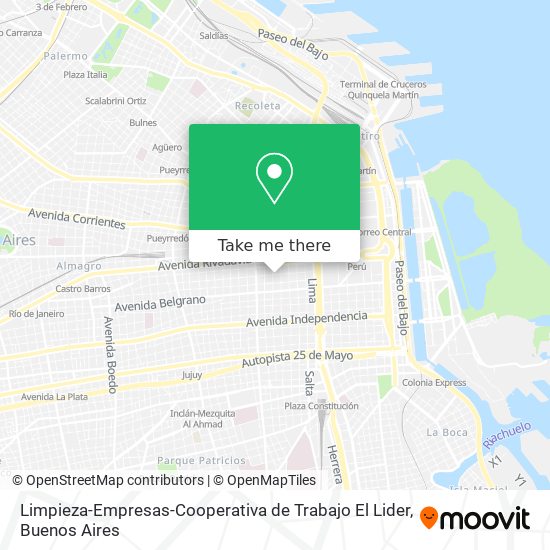 Limpieza-Empresas-Cooperativa de Trabajo El Lider map