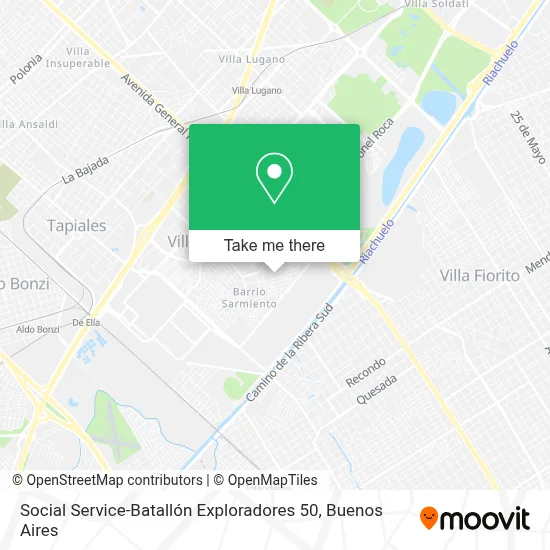 Social Service-Batallón Exploradores 50 map