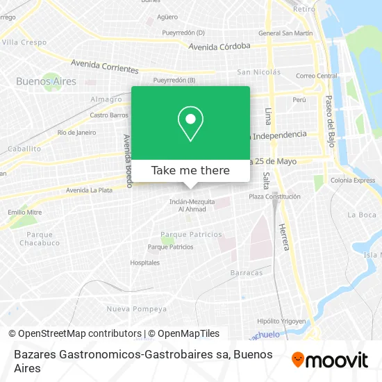 Mapa de Bazares Gastronomicos-Gastrobaires sa