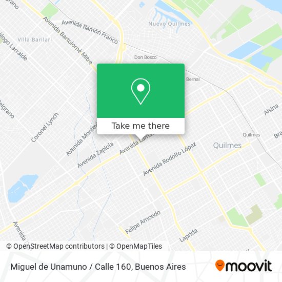 Mapa de Miguel de Unamuno / Calle 160