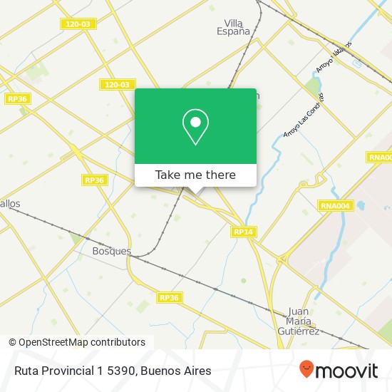Ruta Provincial 1 5390 map