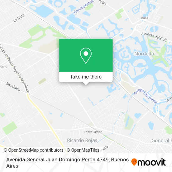 Mapa de Avenida General Juan Domingo Perón 4749