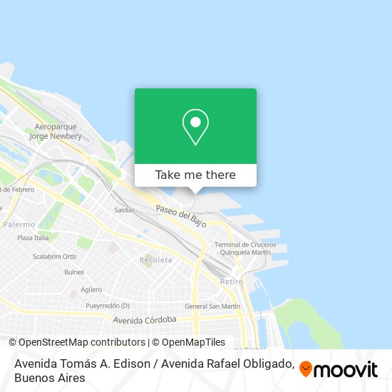 Mapa de Avenida Tomás A. Edison / Avenida Rafael Obligado