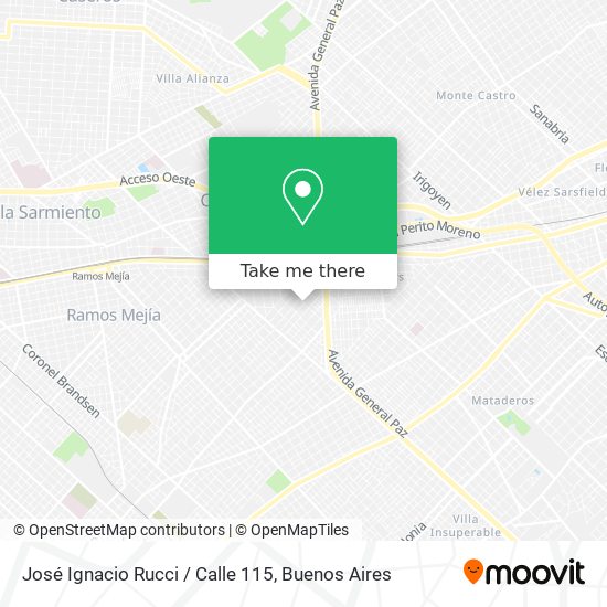 José Ignacio Rucci / Calle 115 map