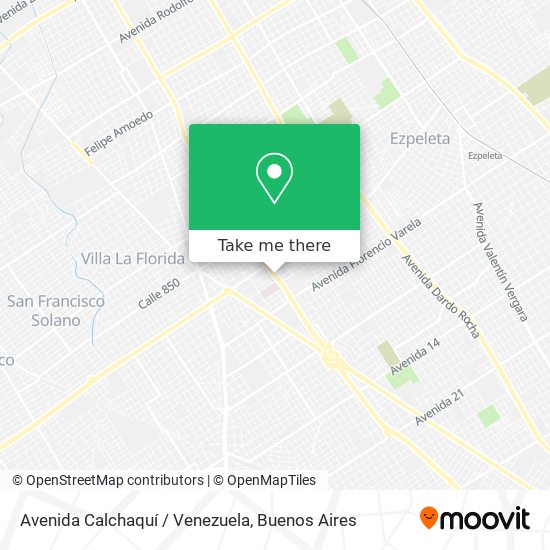 Avenida Calchaquí / Venezuela map