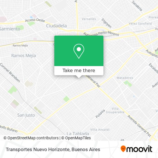 Transportes Nuevo Horizonte map