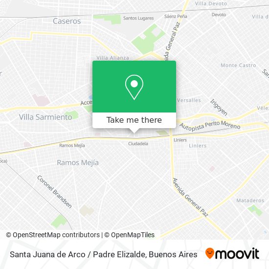 Santa Juana de Arco / Padre Elizalde map