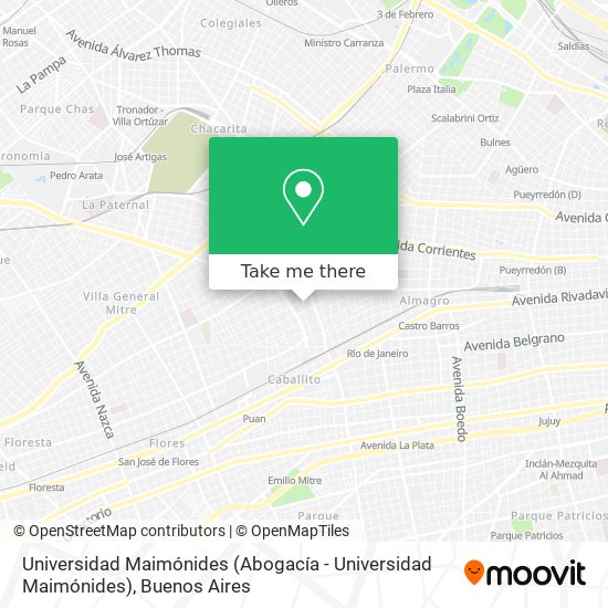 Universidad Maimónides (Abogacía - Universidad Maimónides) map