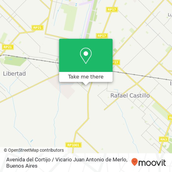 Mapa de Avenida del Cortijo / Vicario Juan Antonio de Merlo