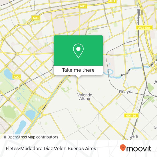 Fletes-Mudadora Diaz Velez map