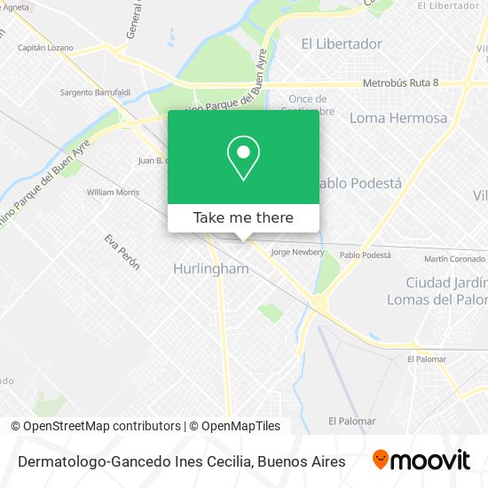 Mapa de Dermatologo-Gancedo Ines Cecilia