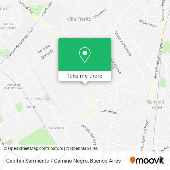 Mapa de Capitán Sarmiento / Camino Negro